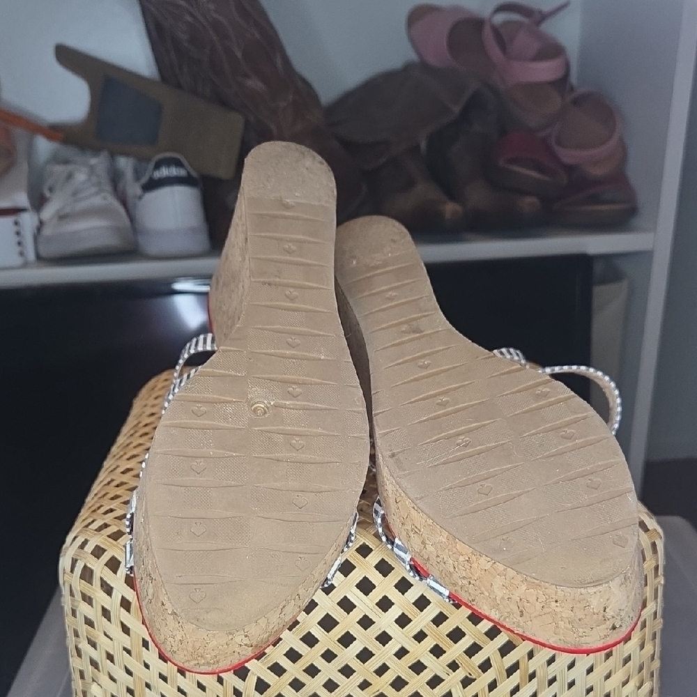 Kate Spade Red, White and Blue Striped Wedges💙❤️🤍 - Picture 5 of 5
